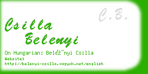 csilla belenyi business card